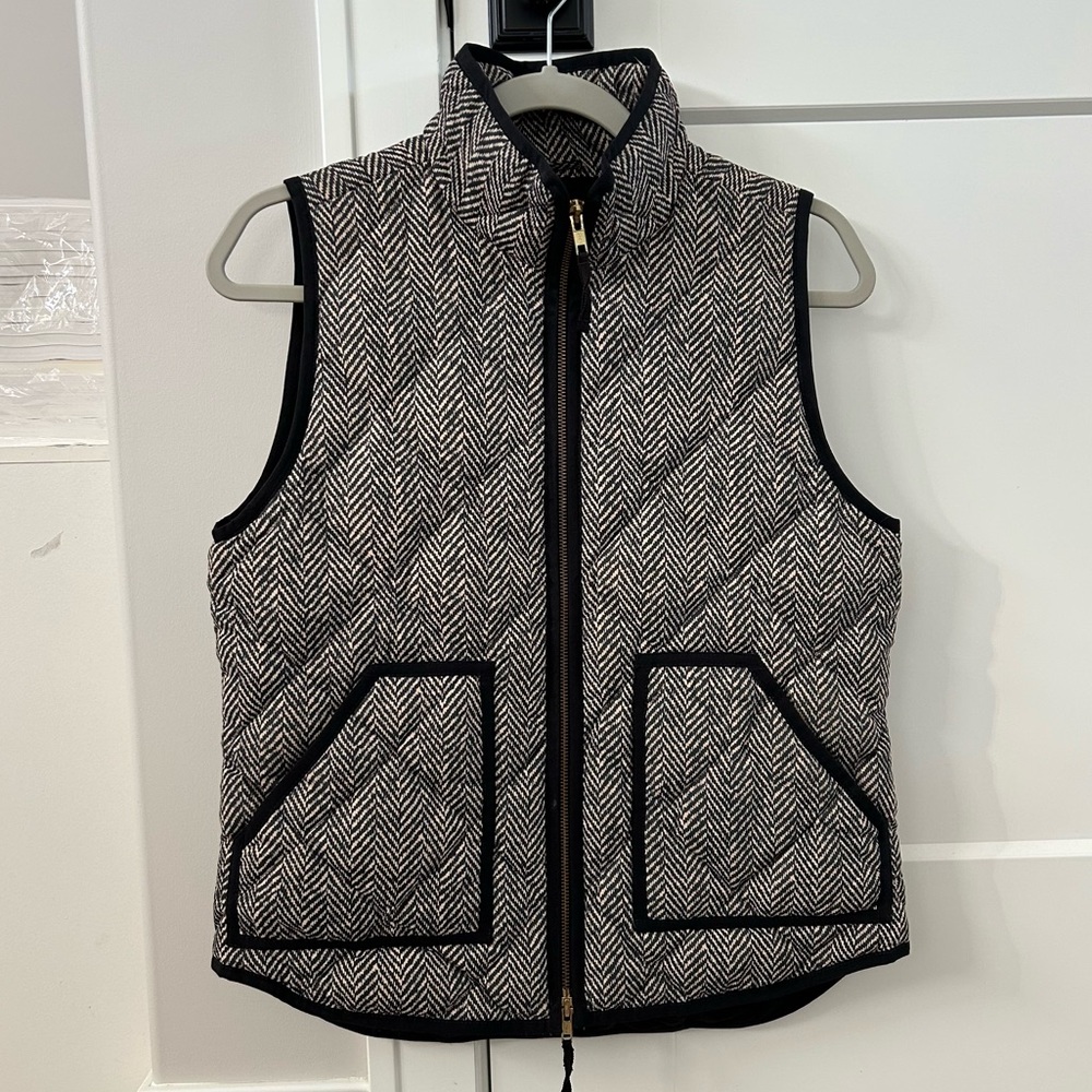 J crew herringbone vest
